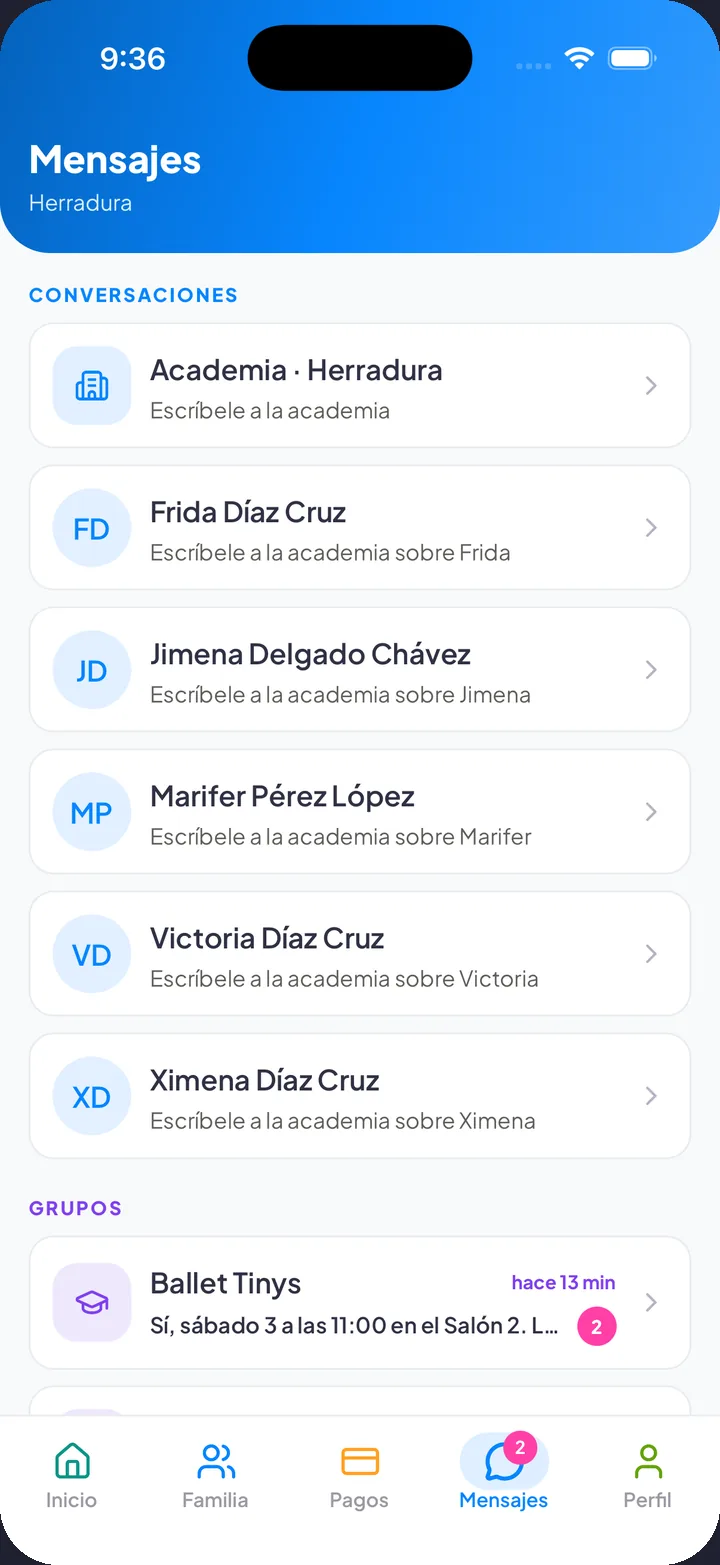 Conversaciones en la app de ALUMA